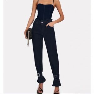 WEWOREWHAT Paperbag Straight Ankle Jeans